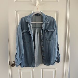 Jane and Delancey Light Blue Denim Shirt Jacket